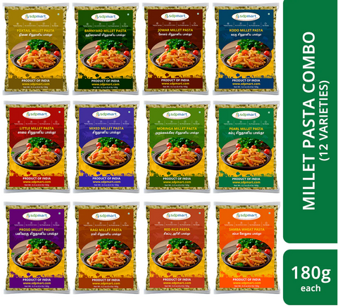 MILLET PASTA / Noodles COMBO( 180 g each) -12 packs